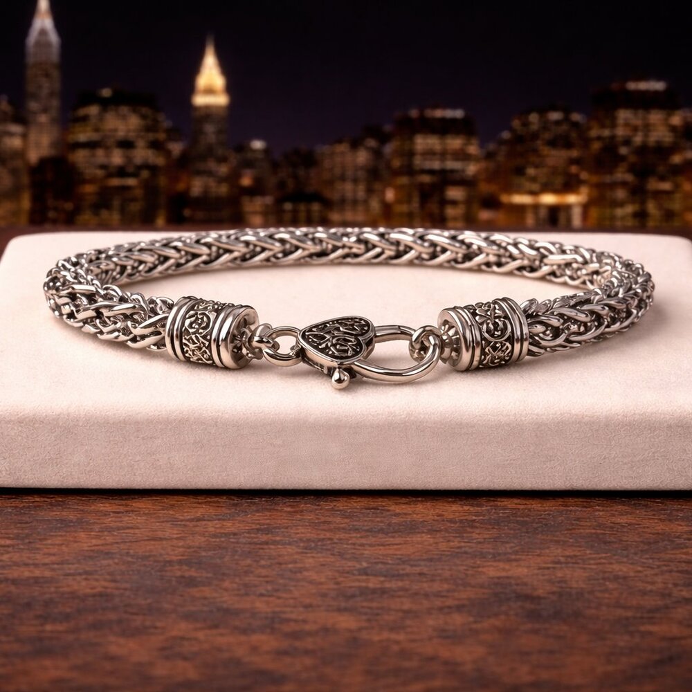 Gold Tone Bracelet | Fashion Bracelet | Elegant Chain Bracelet | Statement Jewel - Picture 5 of 9